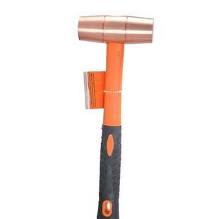 钢盾SHEFFIELD S089301工业级铜锤紫铜锤防爆锤 圆头锤纤维柄1LB