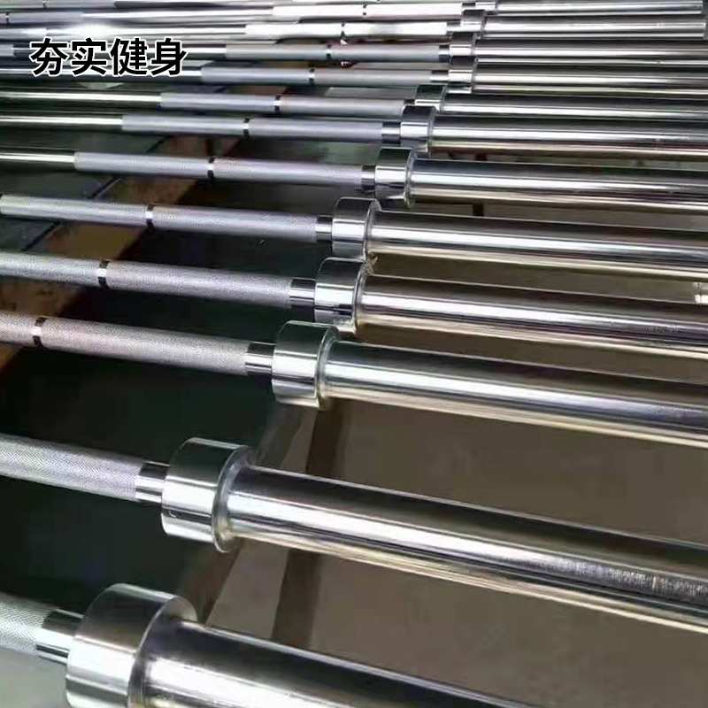 商用健身房杠铃杆短奥赛轴承杆家用电镀举重健身锻炼奥杆杠铃杆