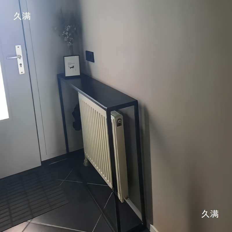 暖气片上方置物架靠墙落地式架子极窄遮挡柜立式铁艺长条桌装饰柜