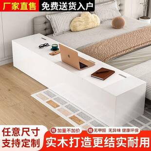 实木飘窗柜窗台收纳储物柜上矮柜无品牌/米可做地落柜炕柜子榻榻