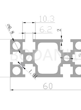 荆腾厂家工业铝型材3060G 国标3E060铝型材 型材 自动化铝材