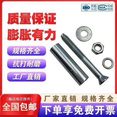 膨胀665螺丝膨m加厚m10mm镀锌外胀螺栓包8邮厂家整箱一件