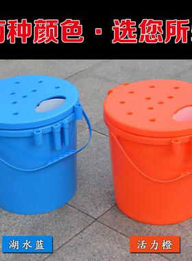 钓鱼桶功能坐人多加厚钓钓鱼水桶可钓箱凳钓椅钓桶ZRF鱼护桶活鱼