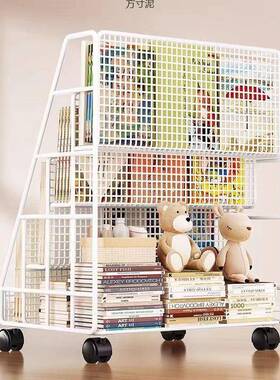 移下动物式书架儿童本收纳架桌置架落UQN地轮家用简约学生书绘柜