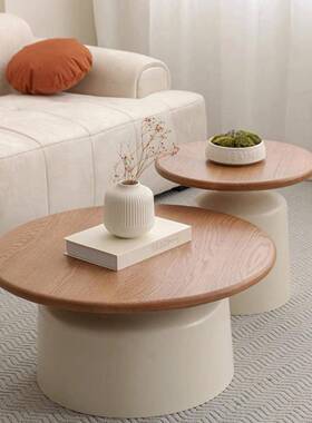 奶油小风公寓FEQ茶几客厅家用户型简约网红铁艺形圆马提尼民宿茶