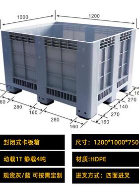 型封闭式卡板箱轮围板箱可带盖子可加子大超VYD大周转箱物箱卡板