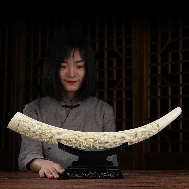 仿真象牙摆件工艺品客厅