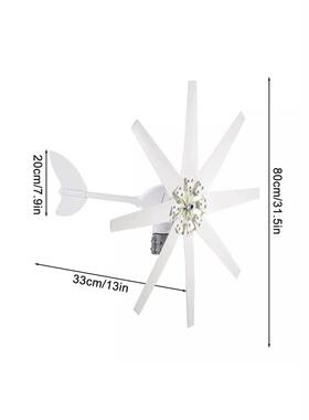 直100W12VS6销新型光微风启水平轴风力发电机动风互补系统