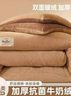 冬季牛子奶保绒被加厚暖冬被学生宿舍单人被芯202cp-kmn-5厚新款