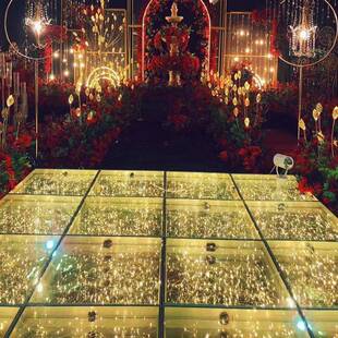 婚庆道具T丝台舞台走圆形灯星光台舞婚礼DOM秀堂舞台