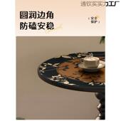 FDY437法式 边几中古风圆茶几可移动客厅沙发复边小柜古风小桌艺