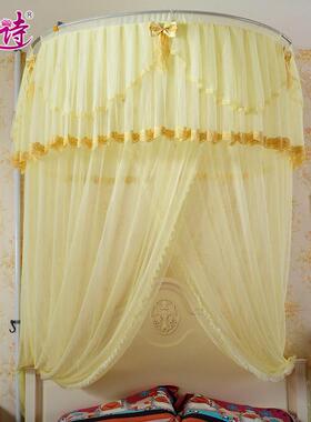 儿童安床蚊帐吊顶公天地杆不锈钢伸缩6008雅悦升风降圆顶主单人床