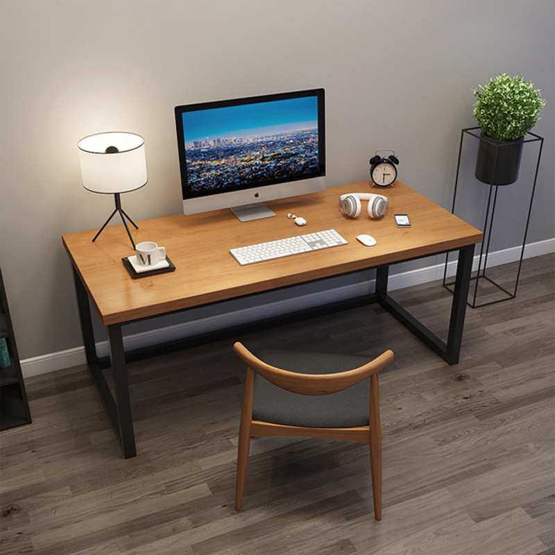 简约实木电脑桌现代家用卧室学习台式电脑书桌书房办公写字工作台