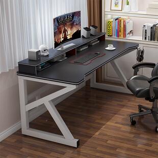 电脑台式家用约现电竞桌简代书桌带书架卧ZUR室办公桌子桌学生写