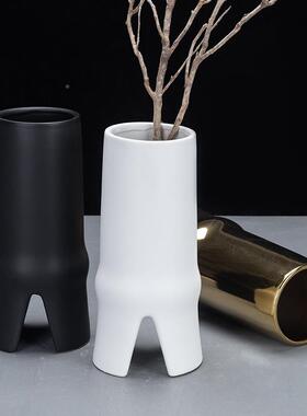 时尚现代几极抽象术陶瓷花器花瓶RPA简软装家居样板房何艺环保摆