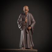 中式 禅意砂小和尚摆件新陶瓷人物小紫沙弥创意茶茶空SUI间桌面装