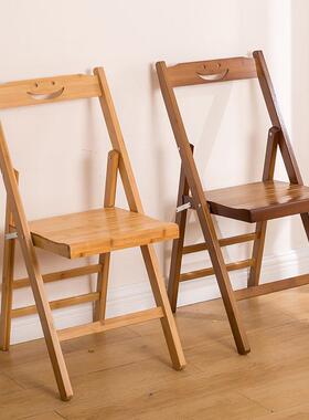 折叠椅子NMW家办公外靠背椅用简易大人叠餐椅实木小折椅子户便携
