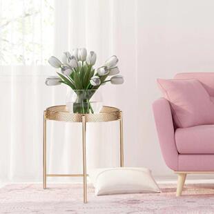 美国乡村花复桌古铁艺盆架花置家TDY花园庭院几桌几拆装折叠子户