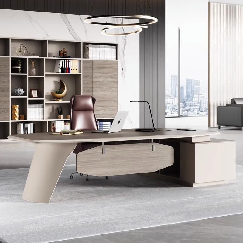 老板桌子简约现代主管桌班台总裁经理办公室桌椅组合轻奢高档家具