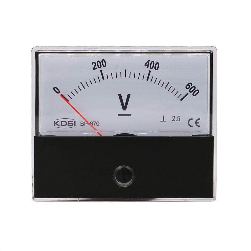 KDSI指针式机械电压测量表头BP-670DC600V出口型电压表