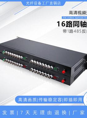 高清16路视频光端机960P/1080P同轴CVI+1路数据光电转换光收发器