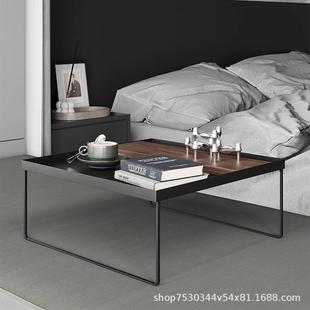 现代简约飘窗小桌子轻奢榻榻米茶桌日式小茶几黑色炕桌矮桌子茶台