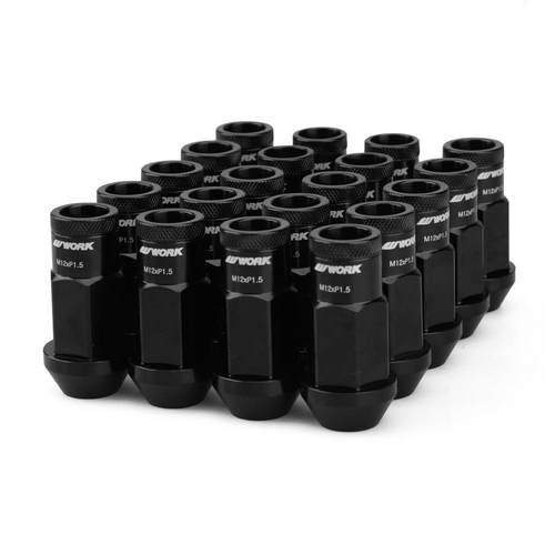 汽车改装Work防盗款螺帽7075铝合金50mmM12*1.5/M12*1.25轮毂螺母