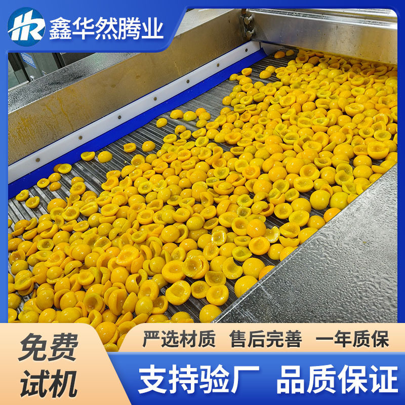 黄桃瓣速冻机 半桃蜜桃罐头加工冷冻机 果蔬保鲜流态化速冻流水线