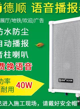 德顺DS-420AT自动循环40W语音播报提示器工地安全地铁站提示广播