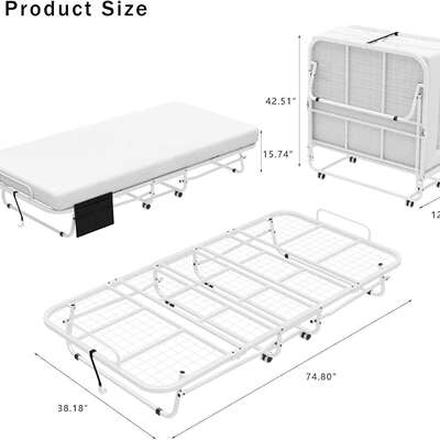 外贸折叠床单人酒店加床家用书房床Folding Bed跨境源头工厂直供