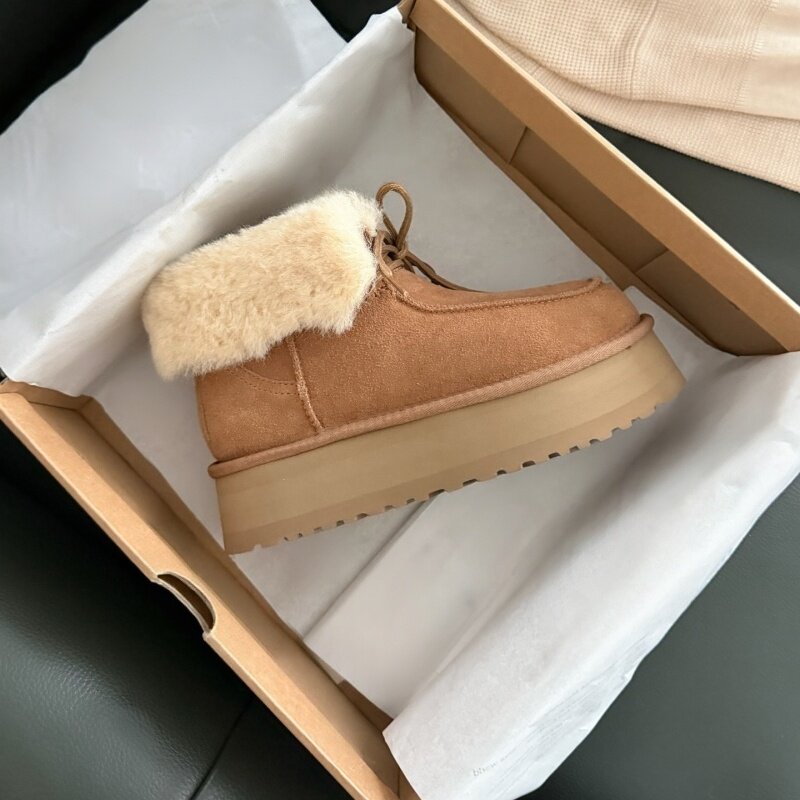 维多娜皮毛一体保暖防水防滑雪地