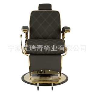 跨境金属理发椅轻奢美发店椅子理发店美发椅升降刮面椅子放倒椅子