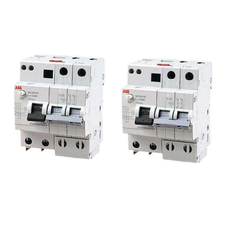 ABB现货GSE200系列剩余电流断路器SE202-C20/GSE203漏电开关