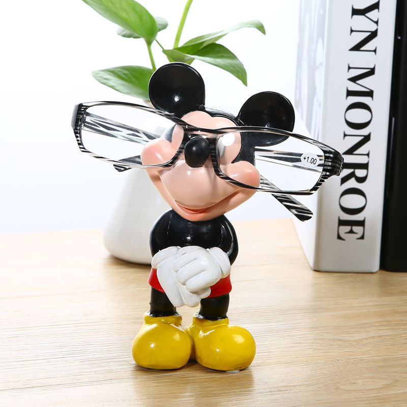 创意米老鼠眼镜搁架眼镜店陈列道具办公室桌面卡通眼镜收纳支架