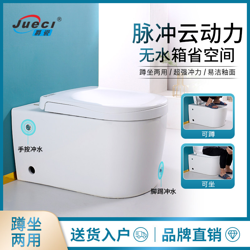 新款蹲坐两用一体马桶新型座坐便器双用坐改蹲坑二合一脉冲小户型