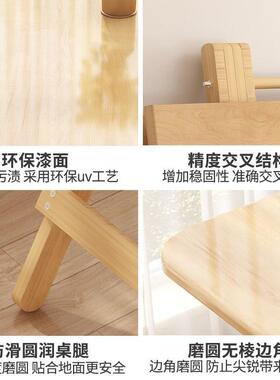 实木折户叠桌家餐松木桌外便携可收纳用吃饭桌摆摊简易小ZOP户型