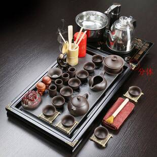 整套实木茶盘茶具套装体紫砂动功夫具办MY003公家茶用客一厅全自