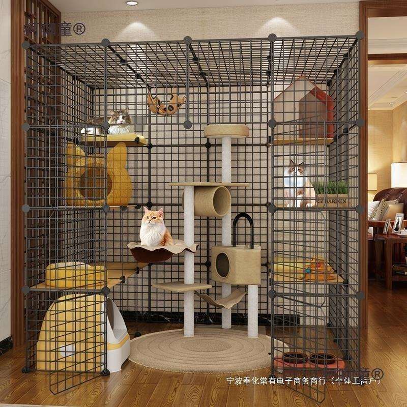 猫笼子自由空间别墅家用室内大型猫屋特大号猫窝猫舍猫咪城麦太保