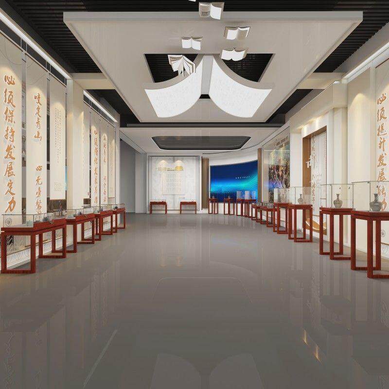 实木复古珠宝展示柜翡翠玉器柜台中式柜博物馆展厅玻璃展柜陈列柜