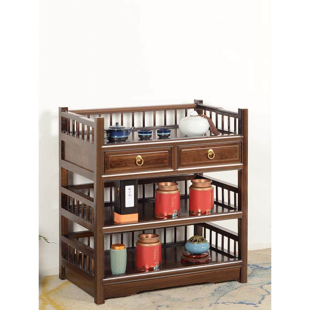 实木茶水柜办公室茶桌边柜侧柜家用餐边柜客厅沙发边柜茶柜置物架