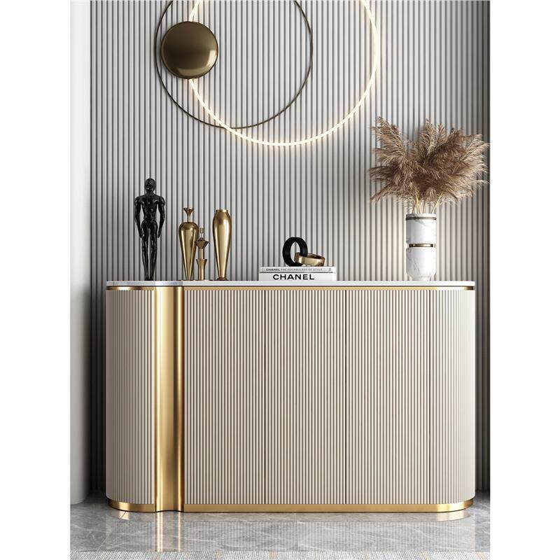 轻奢玄关柜意式简约现代岩板家用餐边柜入户门厅柜客厅装饰储物柜