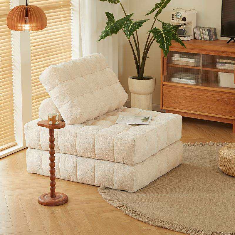 华夫饼懒人沙发可躺可睡卧室小户型榻榻米单人椅豆腐块组合沙发床