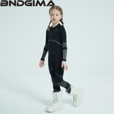BNDGIMA滑雪速干衣 男女儿童青少年保暖压缩户外登山打底功能内衣