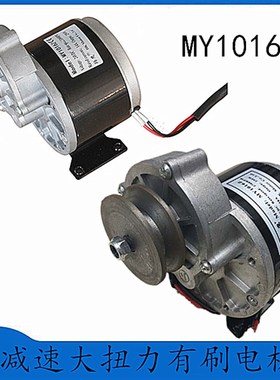 12V24V36V250W350W大扭力减速电机MY1016Z自行车改装电动车电机