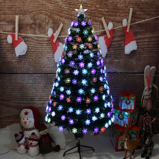 2.1米豪华加密光纤圣诞树 1.8 LED七彩发光圣诞树套餐 1.5 1.2