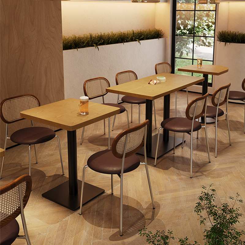 咖啡厅桌椅组合复古工业风桌椅餐饮家具网红甜品奶茶咖啡店桌子