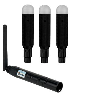 新款2.4G无线DMX512发射器舞台灯接收器DMX512灯具收发器黑色