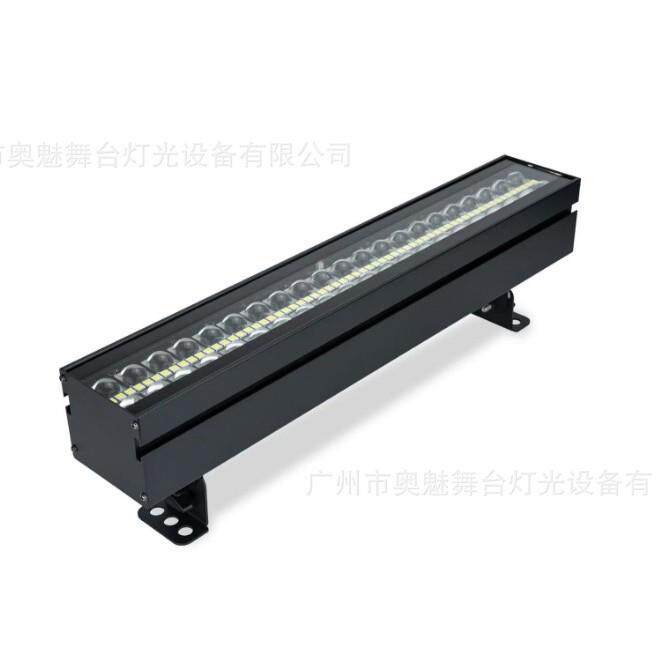 14段RGB+21段白光双排光幕灯外墙亮化七彩长条水纹灯波浪氛围灯