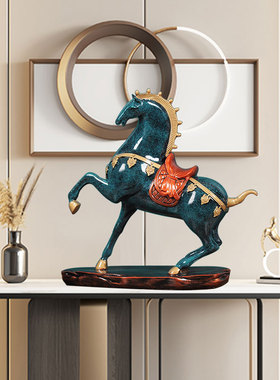 中式马摆件客厅马到成功家居装饰品创意玄关书房办公室桌面工艺品