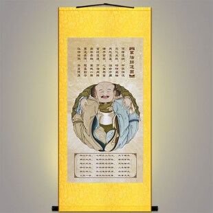 万法归道图 一团和气挂画书房客厅装饰画 竖版中式卷轴画定制装裱